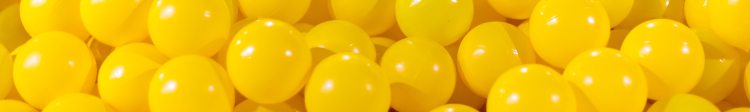 Plastic yellow balls